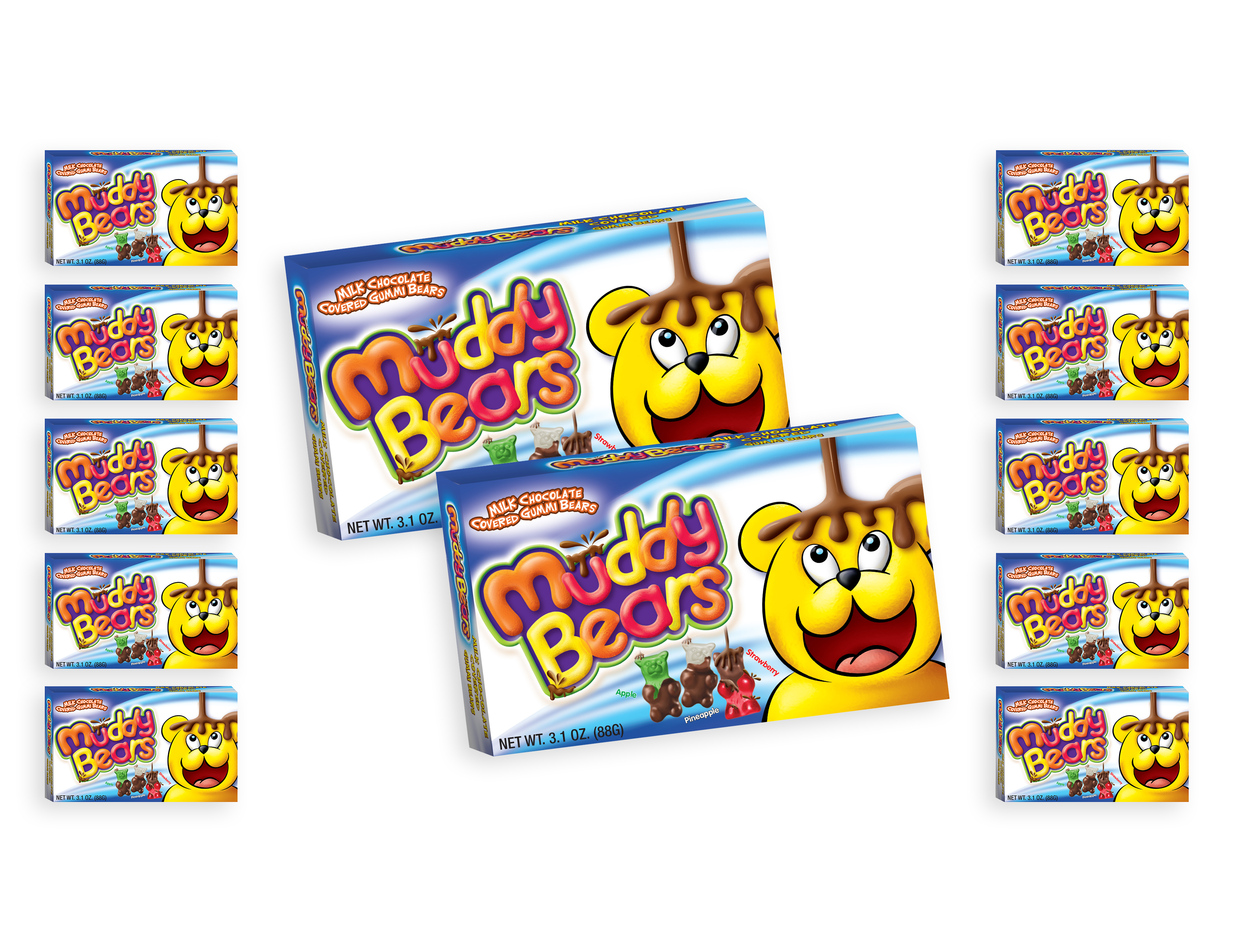 Muddy Bears® - Chocolate Covered Gummi Bear - 3.1oz/12ct (Case of 12)