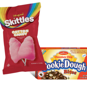 Skittles Cotton Candy 3.1oz & Cookie Dough Bites® – Chocolate Chip 3.1oz